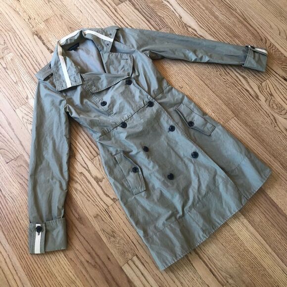 Banana Republic Trench Coat Taupe XS - Picture 7 of 8